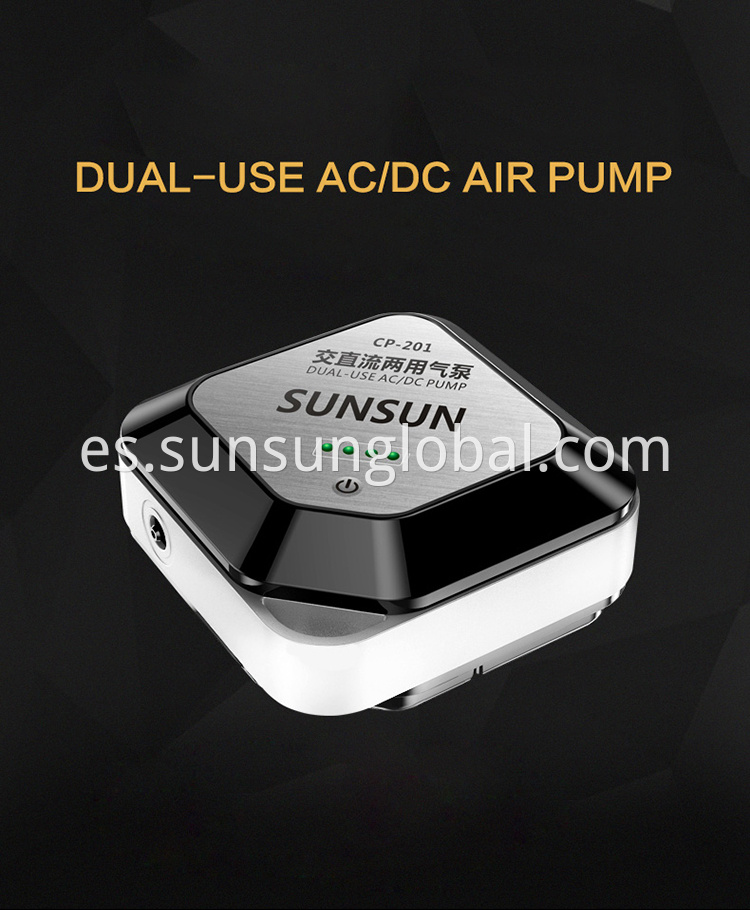 Mini bomba de aire de CC para acuario eléctrico Sunsun